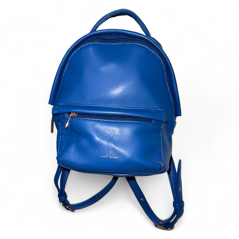 MATT & NAT Munich Mini Backpack, Loom Collection, Mystic (Blue)